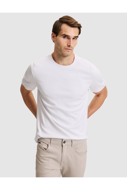 Beyaz Regular Fit Basic Tişört 50333912-VR013