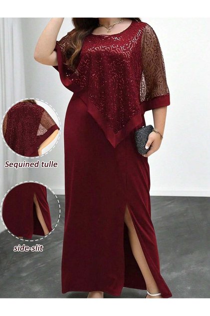 Rochie maxi, vișiniu