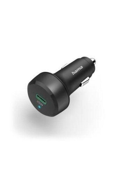 Hama Car Quick Charger, USB-C, Power Delivery (PD) / Qualcomm®, 25 W, Black