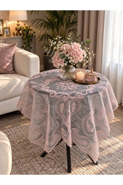 Shawl Round Tablecloth / Fiskos Tablecloth Powder