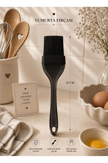 Black Silicone Egg Brush