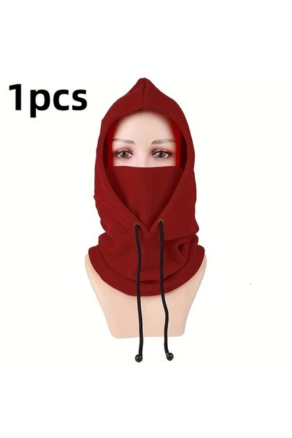 A Single Piece Face Mask, Head Cover, and Neck Cover That Completely Covers the Head and Neck, Replacing a Hat and Scarf, with a Drawstring for Adjustment When Needed, Ideal for Winter, Provides Warmth during Outdoor Activities or Camping in Cold Weather.