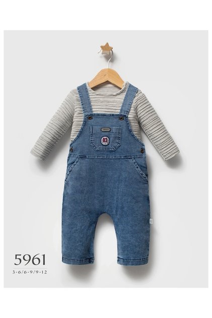 Baby Boy Education Salopet Blouse Set