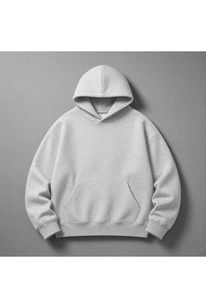 Unisex Women/Men Solid Color Special Design Oversize Cotton Hooded Sweatshirt