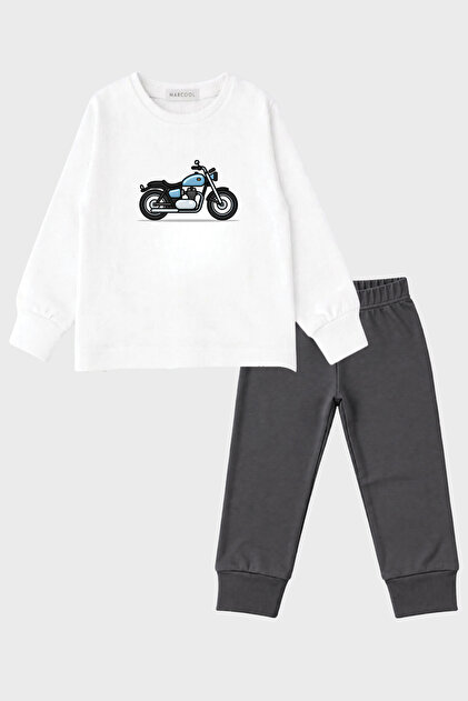 Boy's Printed Long Sleeve Pajama Set 2-Piece Top and Bottom Sleep Set