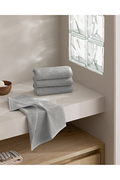 Neo Set of 4 100% Cotton Hand Towels - Gray