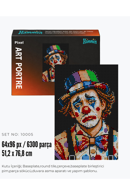 Pixel Art Portre 10005 Palyaço Yapım Seti