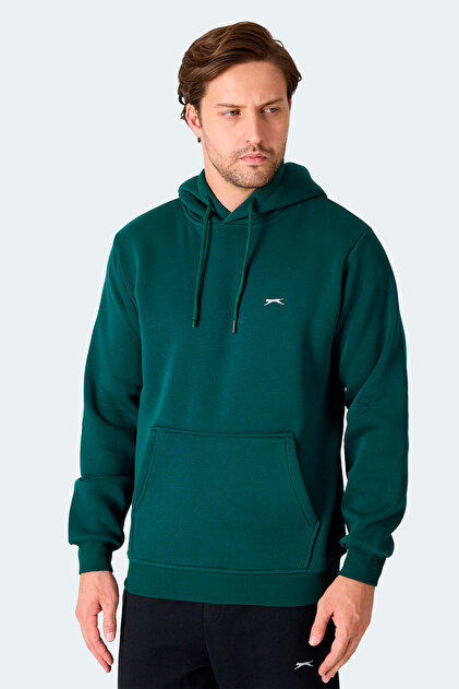 Moonlight I Men's Hooded Dark Green Sweatshirt