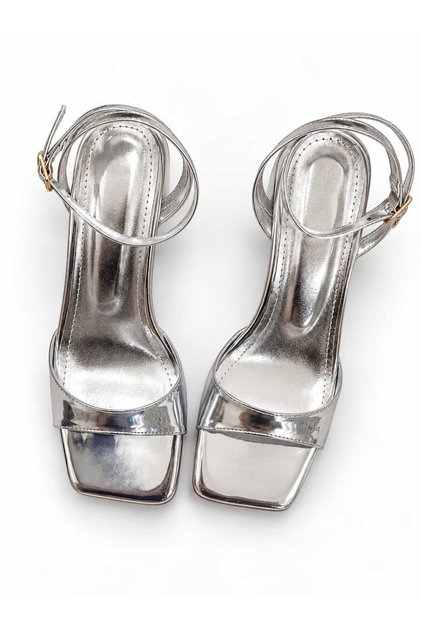 Women's Ankle Strap Square Toe Thick Heeled Stylish Sandals
