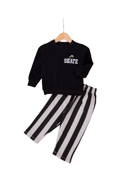 Boy's 1-2-3-4 Years Old Seasonal 2-Thread Stylish Set with Striped Pants