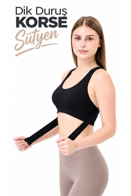 Bra with Upright Posture Feature - Gathering and Shaping Push up Bra Corset