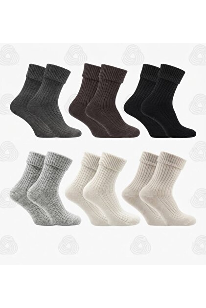 Lambswool Wool 6-Pack Curly Half-Toe Women's Socks