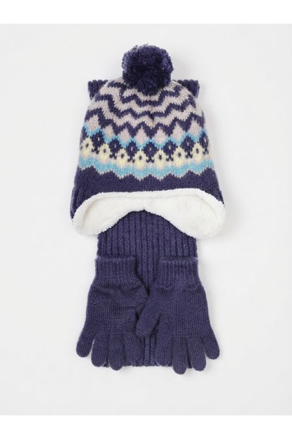Fo 5205 Soli 3-Piece Scarf Beanie Glove Set
