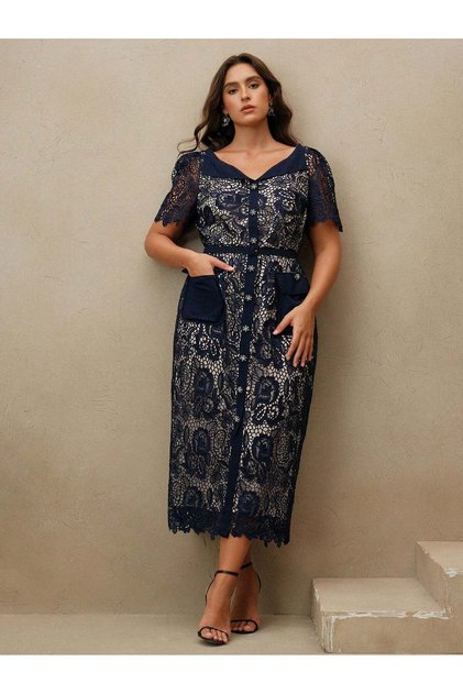 Rochie midi, albastru