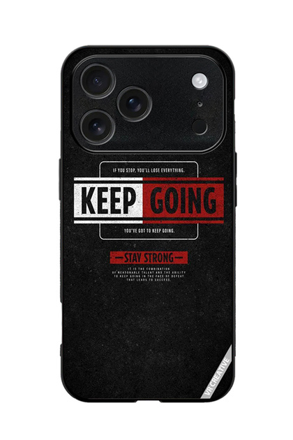 Protective Case Cover For Apple iPhone 17 Pro Max Keep Going Design Multicolour