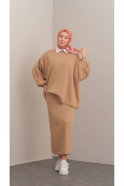 30240 - Stylish Comfortable Casual Knitwear Skirt Women's Set