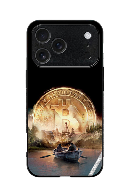 Protective Case Cover For Apple iPhone 18 Pro Max River Of Bitcoin Design Multicolour