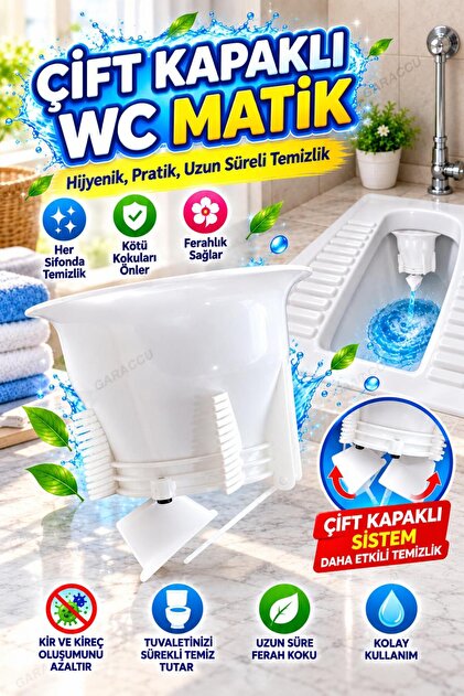 Çift Kapaklı Wc Matik Koku Önleyici Sessiz Tuvalet Kapağı Haşere Fare Önleyici