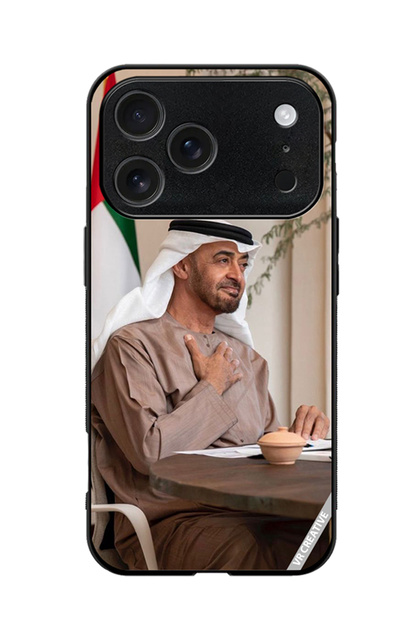 Protective Case Cover For Apple iPhone 18 Pro Max Sheikh Mohamed Bin Zayed Al Nahyan Design Multicolour