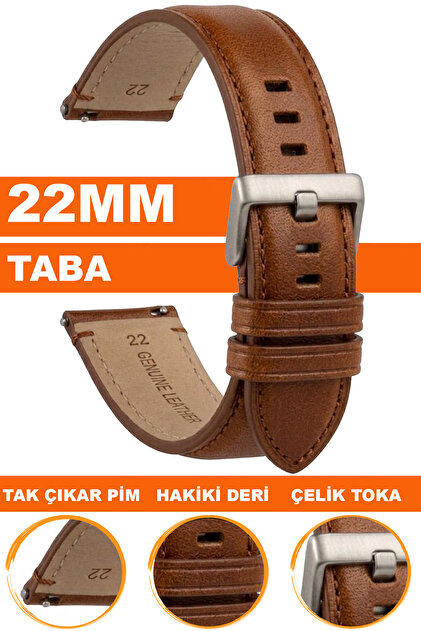 22mm Premium Genuine Leather Watch Band Strap Compatible with Fossil Watches L35Fsl