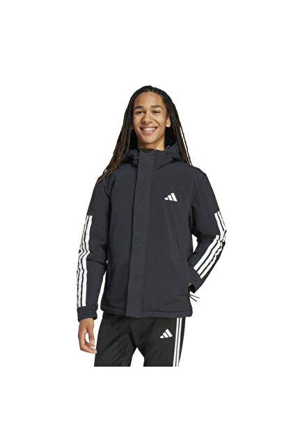 JY8303-E 3S Hooded Ins J Erkek Ceket Siyah