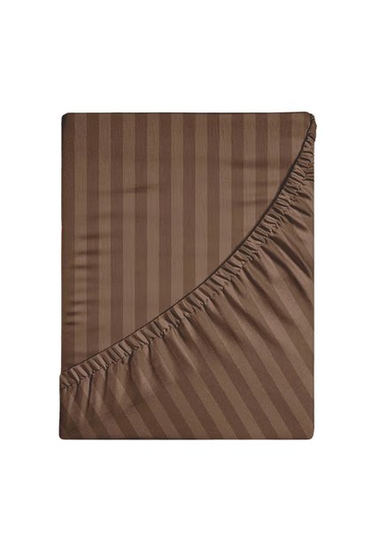 Fitted Sheet 100% Microfiber Combed Breathable Fabric Elastic Bed Sheet Brown