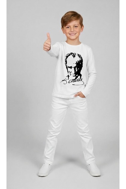 Boy's 23 April - 29 October Performance Outfit Long Sleeve T-Shirt and Inside-Adjusted Pants 2-Piece Set