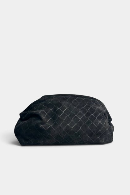 Hakiki Süet Deri Clutch Çanta