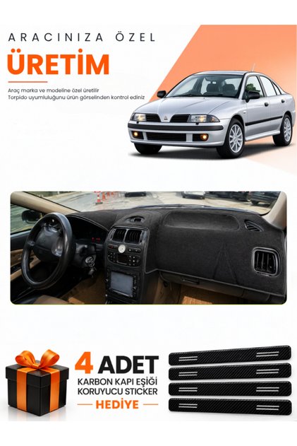 Mitsubishi Carisma Small Screen (1997-2003) Compatible Torpedo Protection Cover Auto Cover - Black - Mi003