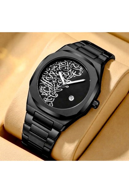 Arabic Written Steel Men's Wristwatch