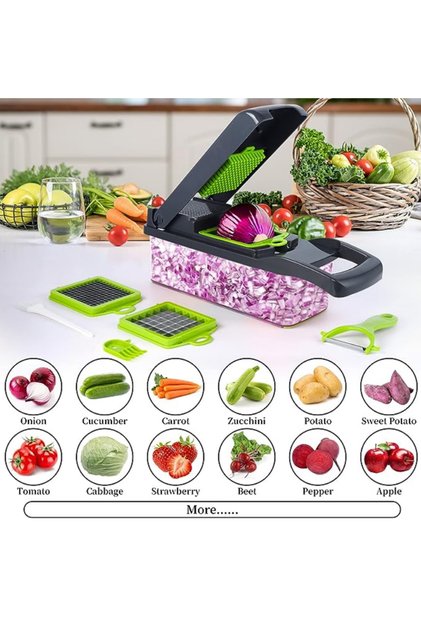 Vegetable Chopper, Multifunctional 15-in-1 Mandoline Slicer and Onion Dicer, Food Chopper | WIDGETS MATRIX