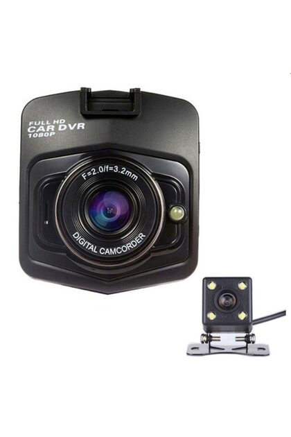 Cameră DVR auto mini pătrată, duală, față-spate, Full HD, HDMI.