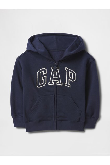 Erkek Bebek Lacivert VintageSoft Logo Fermuarlı Sweatshirt
