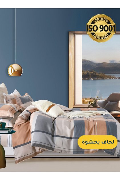 طقم لحاف مطبوع من الألياف الدقيقة، يناسب سريرًا بمقاس 120 × 200 سم، 4 قطع مقاس فردي