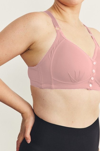 Wireless Snap-On Gathering Bra Cc897 Dusty Rose