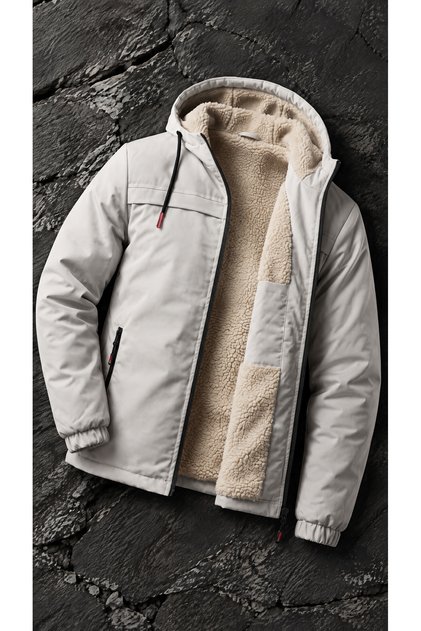 Fur-Lined Winter Waterproof and Windproof Coat Men's Jacket
