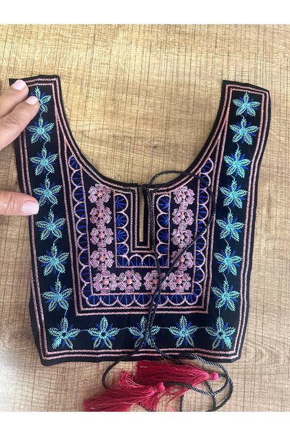Embroidery Ethnic Collar Applique 29X17 cm