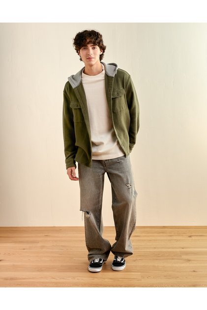 AE Hooded Flannel Shirt