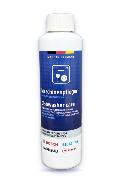Bosch Orijinal Bulaşık Makinesi Bakım ve Temizleyici Sıvı 250 ml - Yağ, Koku ve Kireç Giderici