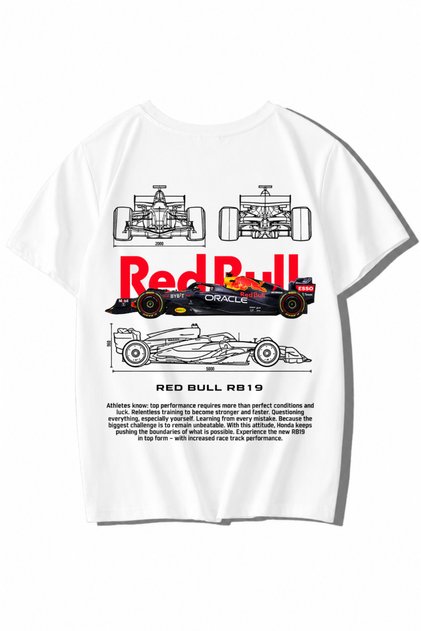 Unisex Çocuk Redbull RB19 T-shirt (BEYAZ)