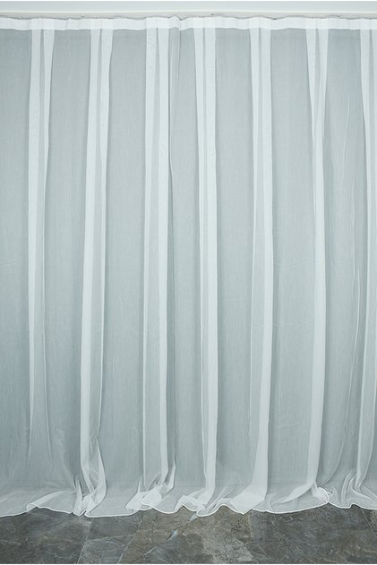 Ttm Model White Color Single Wing Ready-Made Pleated Background Curtain 300*260 cm