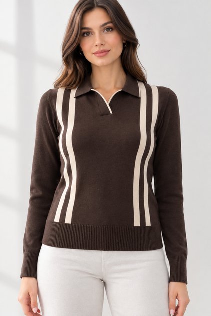 Striped Knitwear Women's Sweater