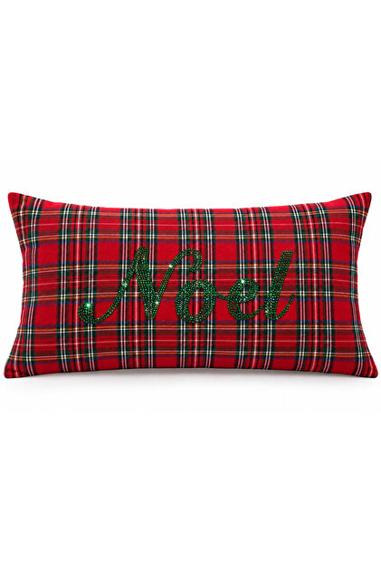 New Year Themed Stone Printed Decorative Throw Pillow Cover – 30 × 50 cm – 1 Piece
