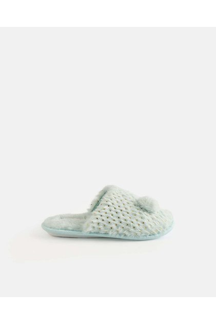 Women Green Bunny Mules