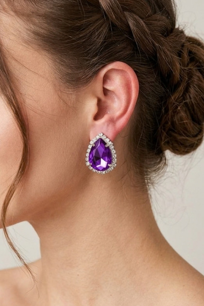 ABİYE DAMLA STUD KÜPE 3 CM.
