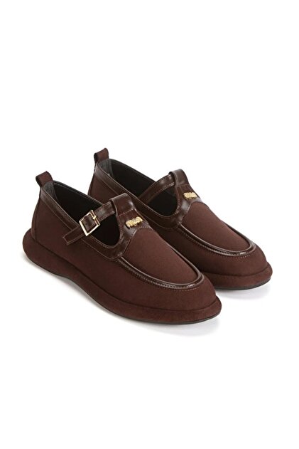 AC547861 Düz Tabanlı Tokalı Loafer Günlük Ayakkabı