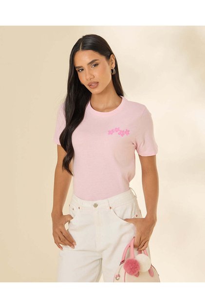 Women Pink Printed T-Shirt