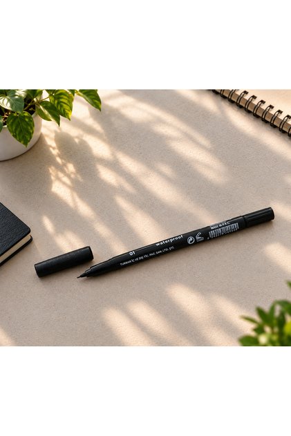 Waterproof Eyeliner Waterproff 01 Syah (1 Piece) Long-Lasting