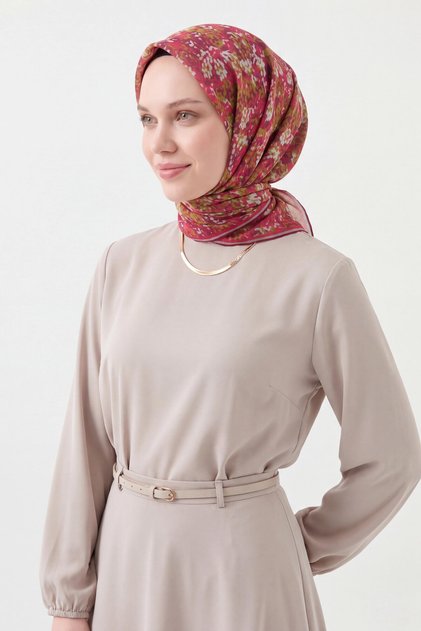 وشاح ناعم بلون الخوخ الخريفي