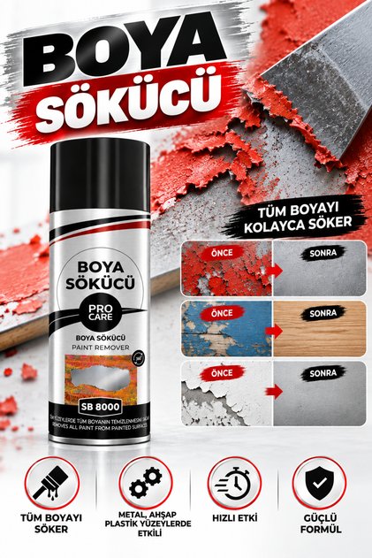 Sprey Boya Sökücü 400 ml | Solvent Bazlı Güçlü Boya, Vernik ve Yapıştırıcı Kalıntısı Temizleyici
